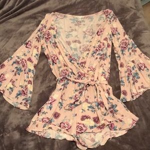 American Eagle floral romper